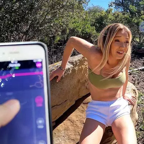 Cumming in Public with interactive toy on a hike! by camsoda