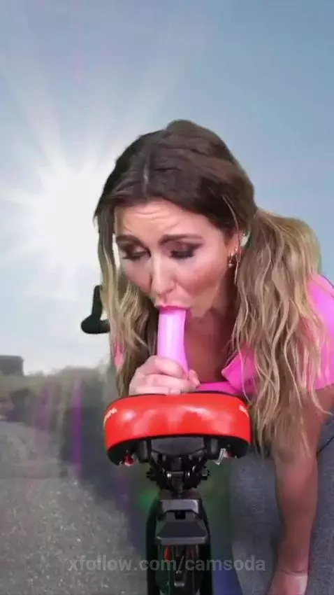 Paige's perfect ass fits right on that bike dick by camsoda