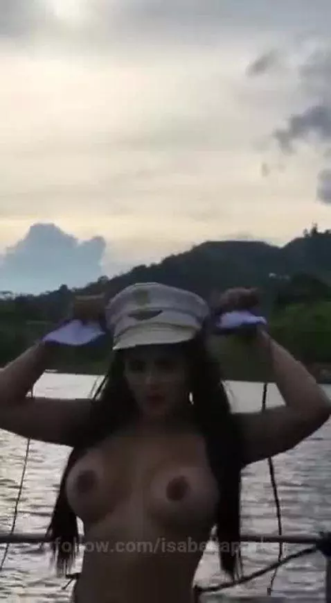 Flashing my boobies on the boat by isabellaparker