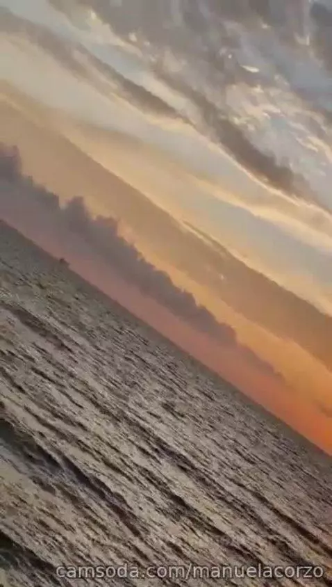 beautiful sunset on the beach by manuelacorzo