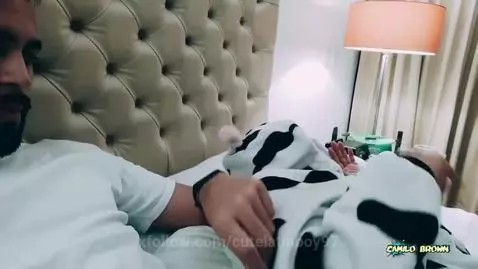 Dreichwe in a cow pijama sucking and riding my big uncut coc... by cutelatinboy97