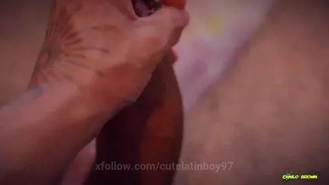 My cameraman couldn't resist to touch my big uncut cock and ... by cutelatinboy97