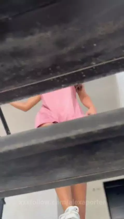 Someone was waiting for me and filmed me from below. mmmm... by alexaporter