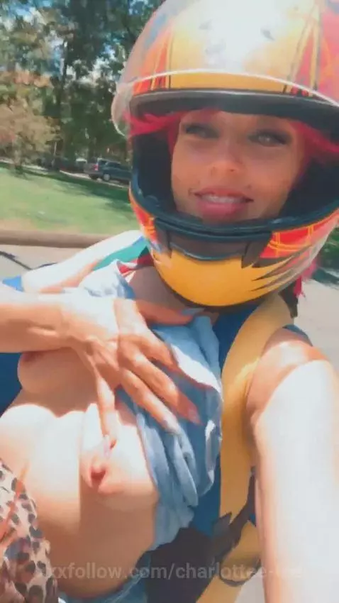 Hot little tits out in the air, being naughty by charlottee-lee