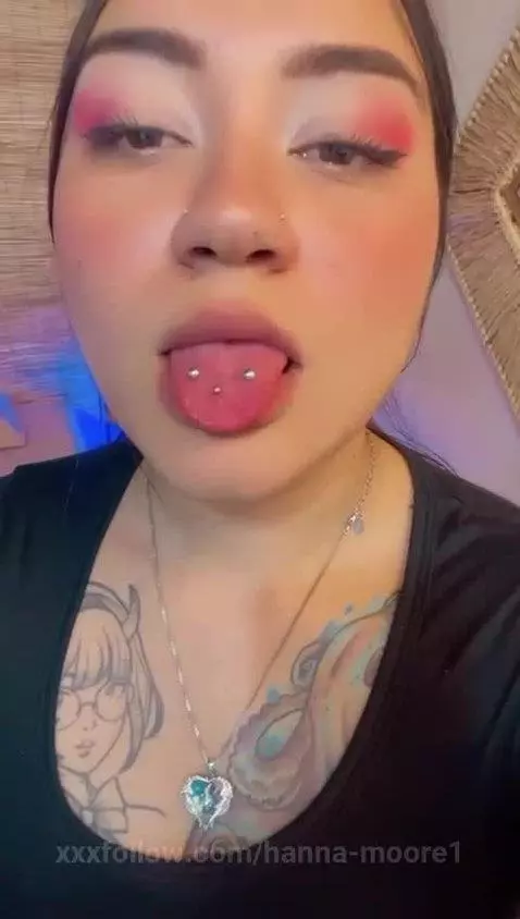 tounge, cuteface, piercing by hanna-moore1