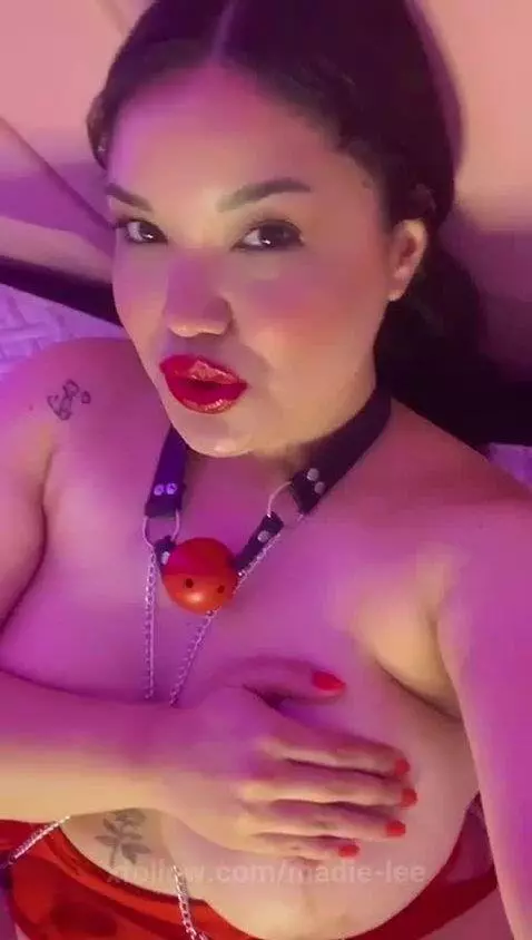 PLAY WITH MY JUICY BOOBS AND MAKE ME SUCK YOUR COCK by madie-lee