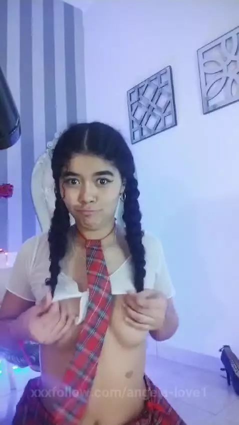 your sexy schoolgirl with natural tits by angela-love1