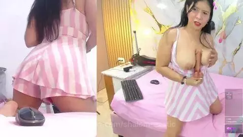 I'm online, love... with my pink dress and ready to play for... by shalom-exotic