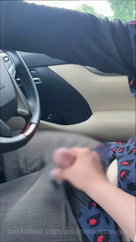 Hold his steering wheel during the drive.😍💓 by adulterouscouple