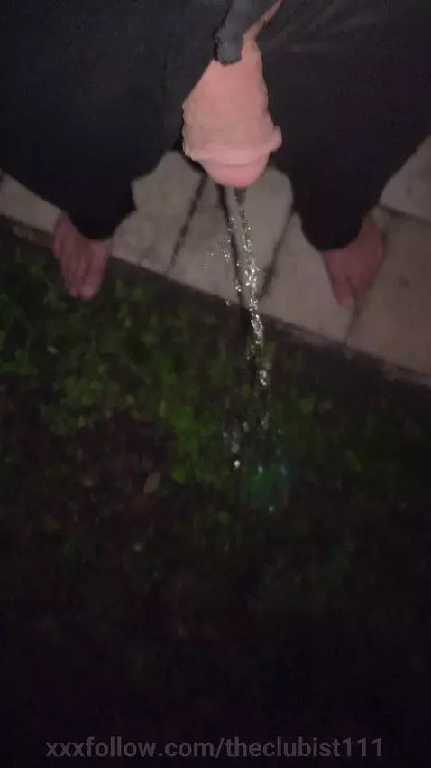 pee outside in the dark by theclubist111