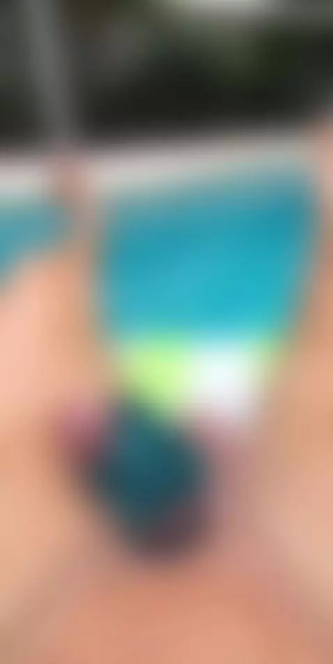 Soft cock and vibrator in the pool! by theclubist111