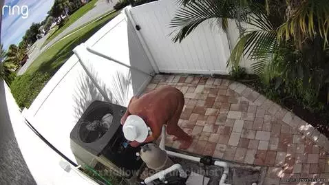 Security camera catches me naked adjusting pool equipment! by theclubist111