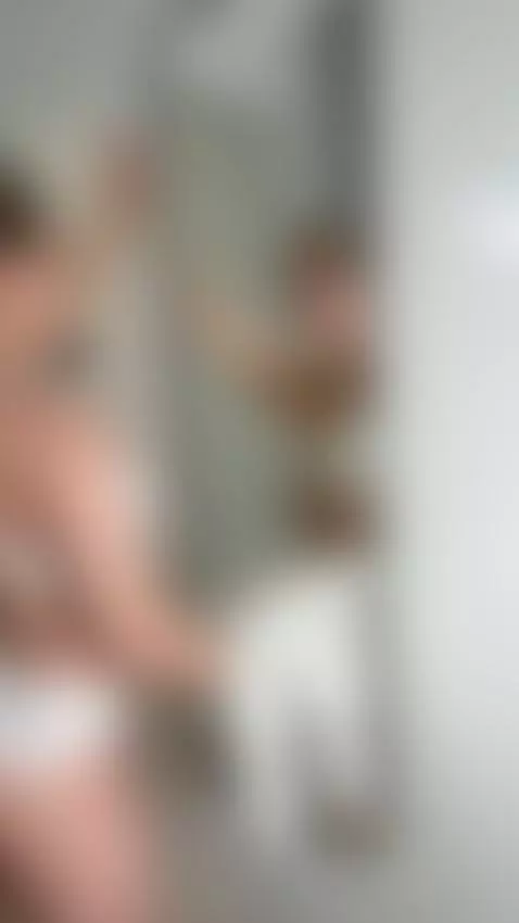 18+ Sexy blonde in white bra, teasing perky tits and firm as... by miaroseee