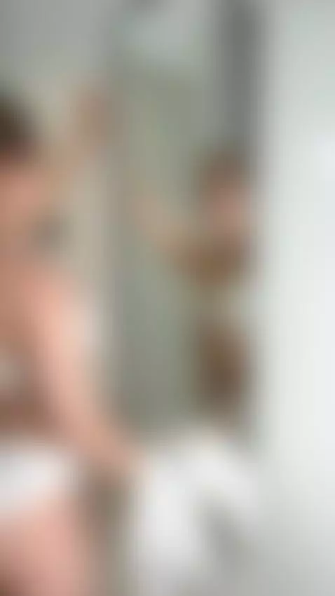 18+ Sexy tattooed babe in white lingerie, teasing tits and a... by miaroseee