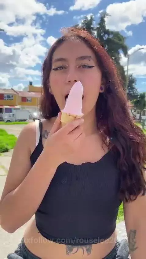 Ice cream in the park! I would like to be licking something ... by rouselee2005