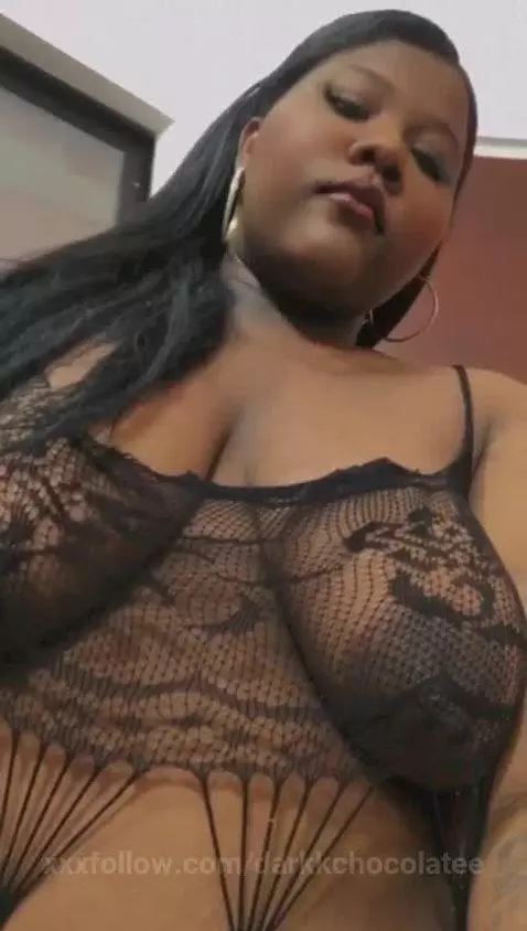 I bet u wanna I can make u cum rubbing my tits on your dick ... by darkkchocolatee