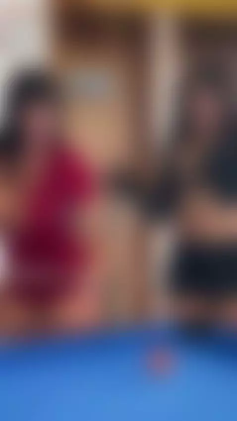 Sayafit and Anissa Miller play with pool balls and the cue b... by sayafit