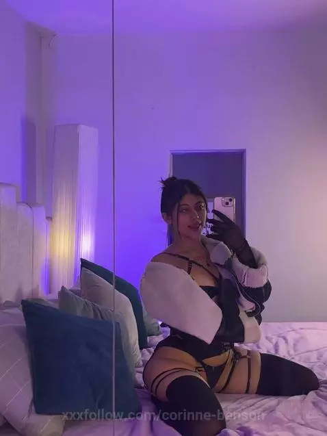 In a sexy black lingerie to look pretty for you by corinne-benson