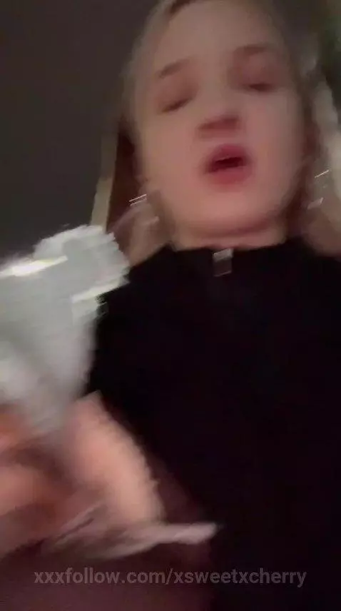 I'm walking through the city at night with my dog by xsweetxcherry