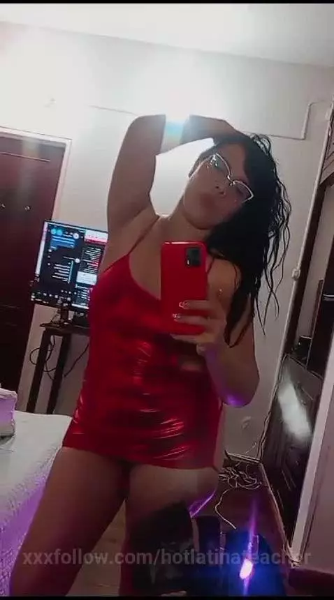 😈do you like my red dress? by hotlatinateacher