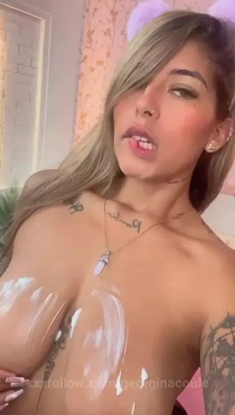 Cream in boobs by georginacoule