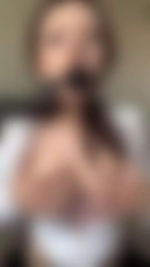 Big tits squeezed while gagged and moaning 💗 by jadiexbaddie