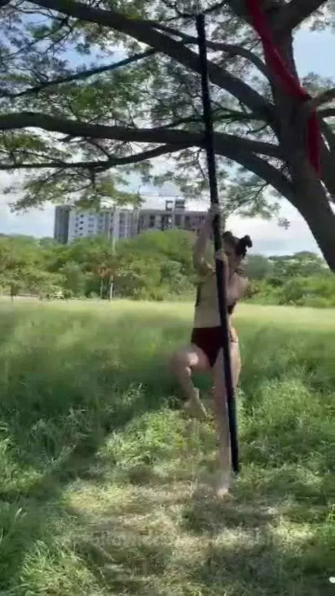 Queen of the pole, ruling from above 👑🔥 Graceful, fearless, ... by cristalgold