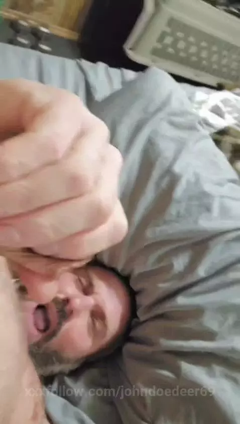 cum in own mouth and face by johndoedeer69