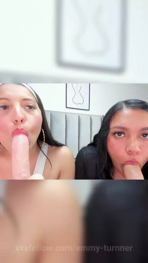 Playing with my friend, who does deep throat better 🍆💦 Who w... by emmy-turnner