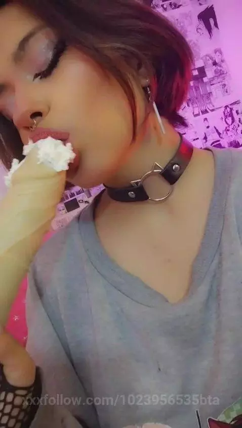 I lick all the cream off my dildo,😈😜🍆 by 1023956535bta