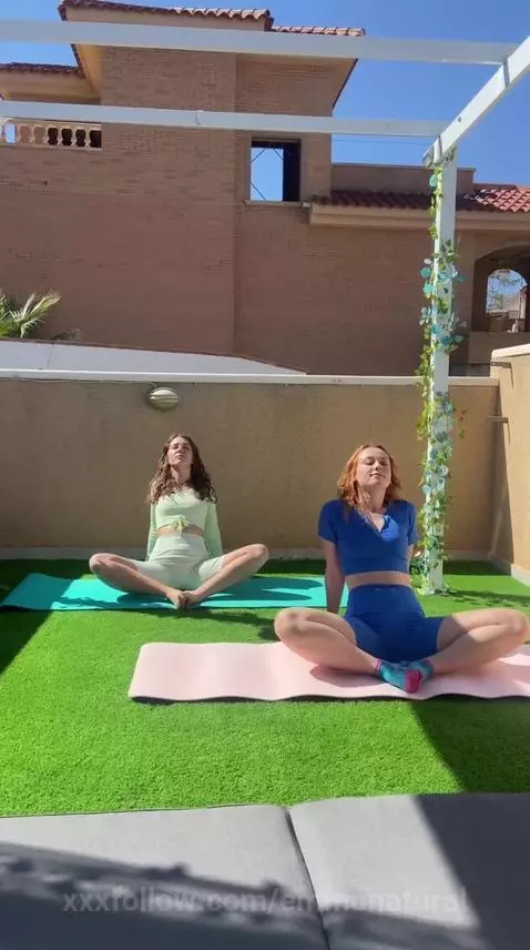 Two beauties stretch their legs before a night adventure by emmanatural