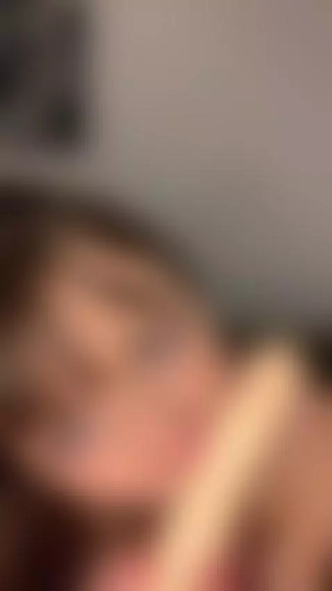 She’s biting the pillow, struggling to handle it by leslieshay