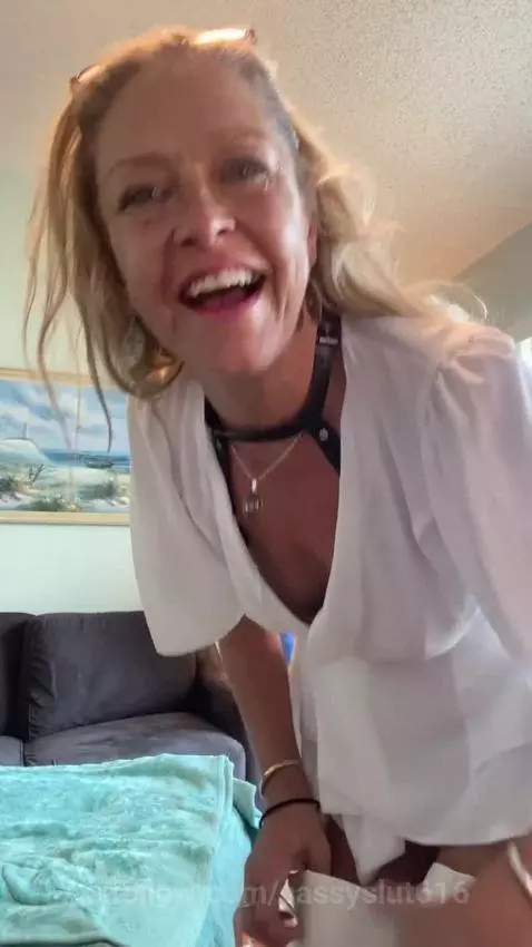 showing off the new tiny little shirt, shirts made of leathe... by sassyslut616