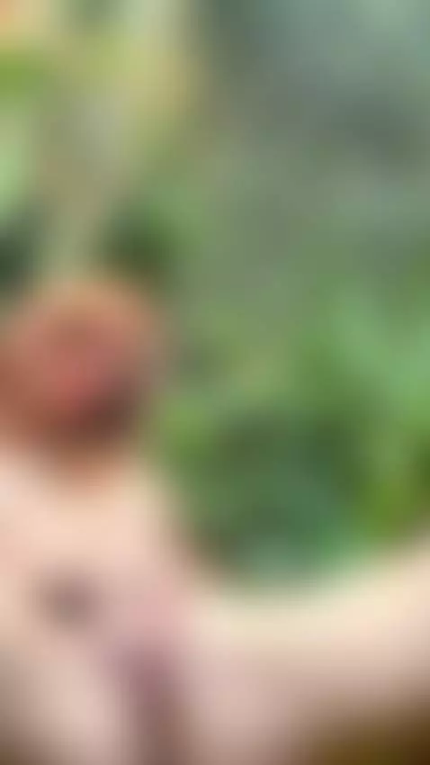 18+ Redhead nude fingering wet pussy, perky tits in jungle. by adelka2003