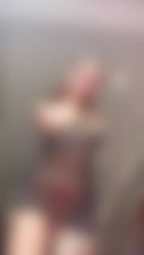 18+ Redhead's sheer lace exposes perky tits & nude pussy. by adelka2003