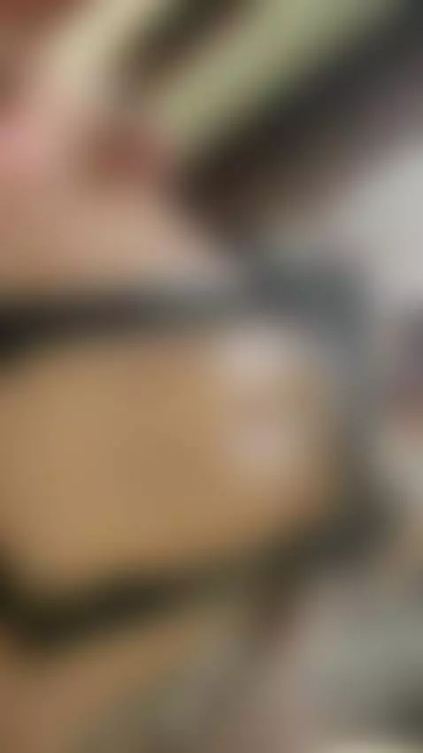 18+ Sexy tattooed tits in black leather harness. by adelka2003