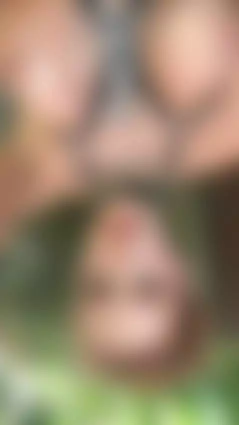 18+ Sexy nude tits spilling from harness, upside-down tease. by adelka2003