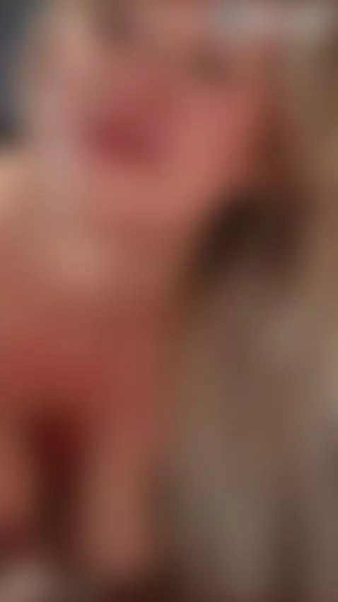 blonde girl playing her tits with hard massive dick by b1gtheo