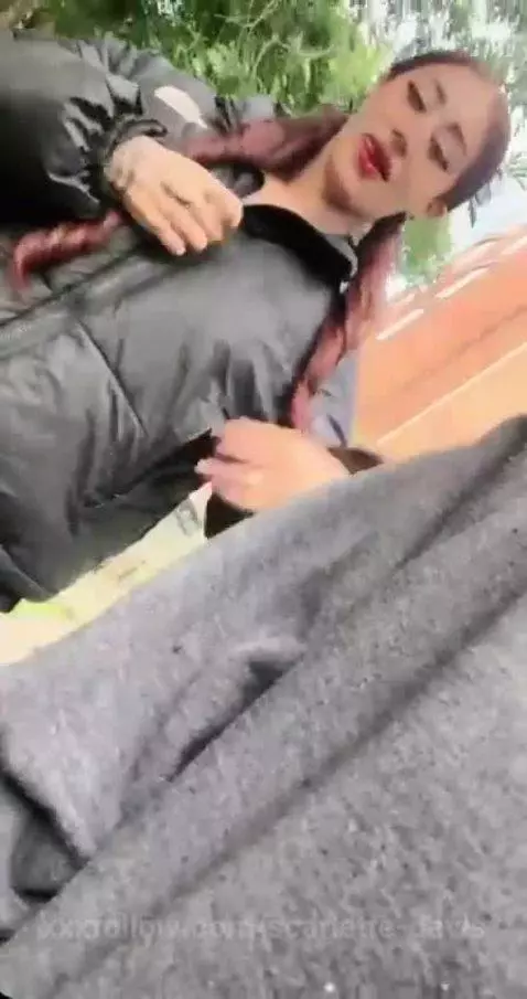 Showing my beautiful breasts in the park by scarlette-davis