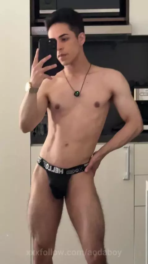 Muscular man in thong by aodaboy