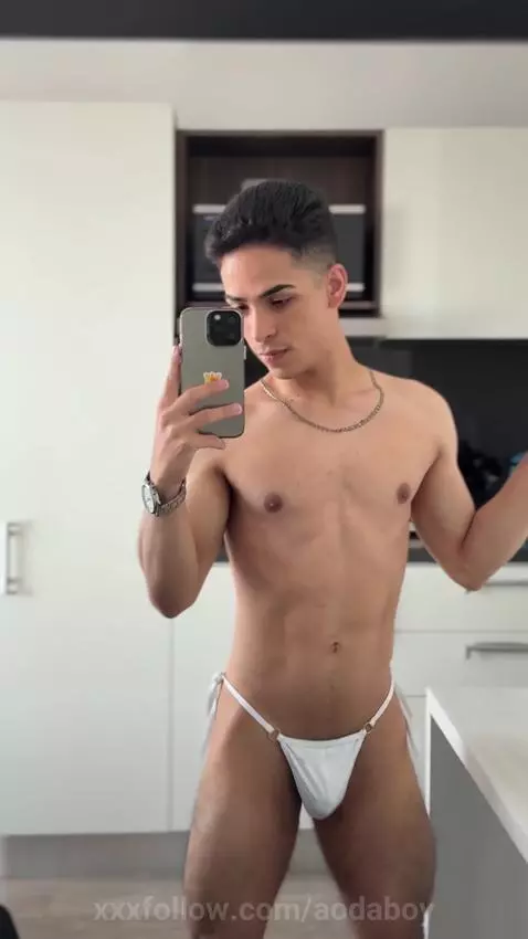 white thong by aodaboy