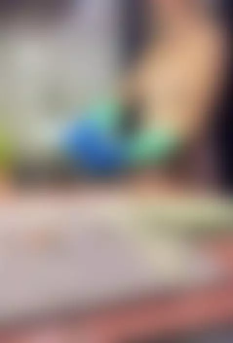 washing dishes in rubber gloves by camilaplayfull