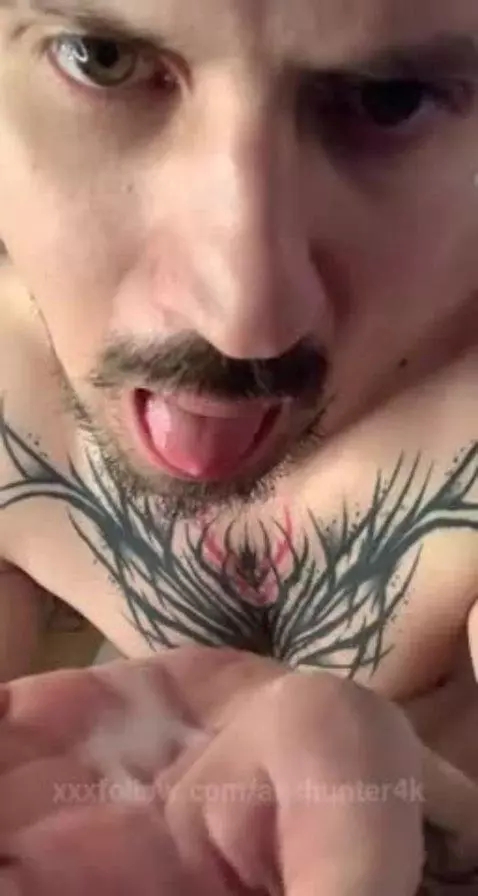 I have to lick my sperm, but could your🙈 And come to me at t... by asshunter4k