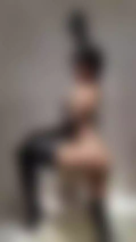 SEXY TEASE GOTHGIRL IN LEATHER LINGERINE by petrovakathx