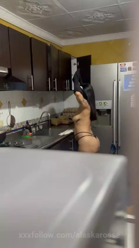 My brother spies on me while I'm in the very hot kitchen... ... by alaskarosse