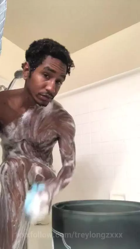 Taking a nice hot shower and getting my BBC nice a soapy by treylongzxxx