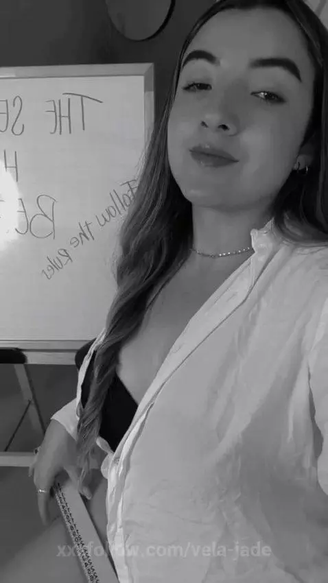 Secret class… step closer to my desk 😈🍎 by vela-jade