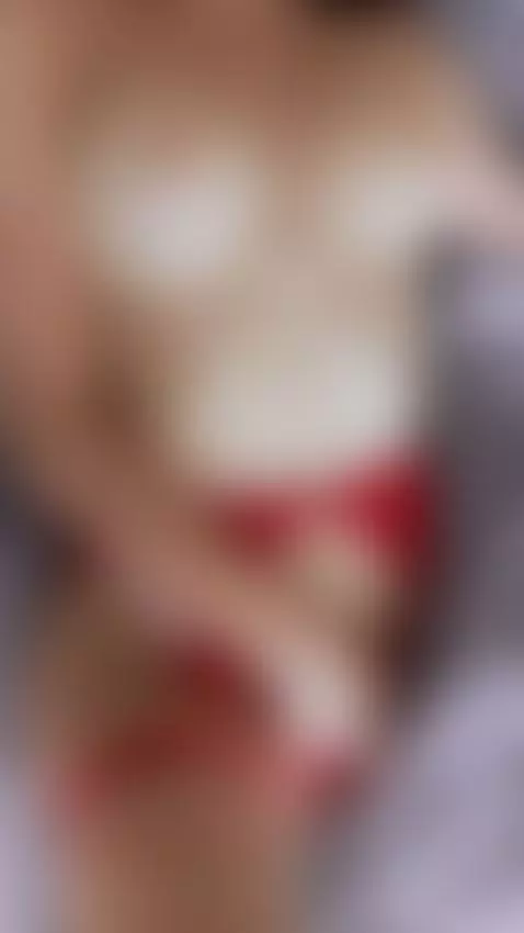 Sexy babe undressing in red lingerie and sexy body with big ... by kimysenpai