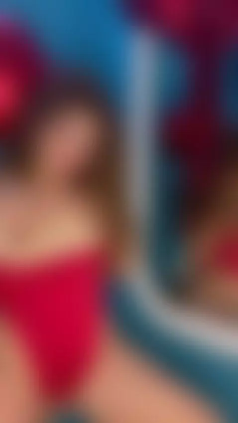 Horny in red, touching myself where I like it most 💦🖤 by fiorela1