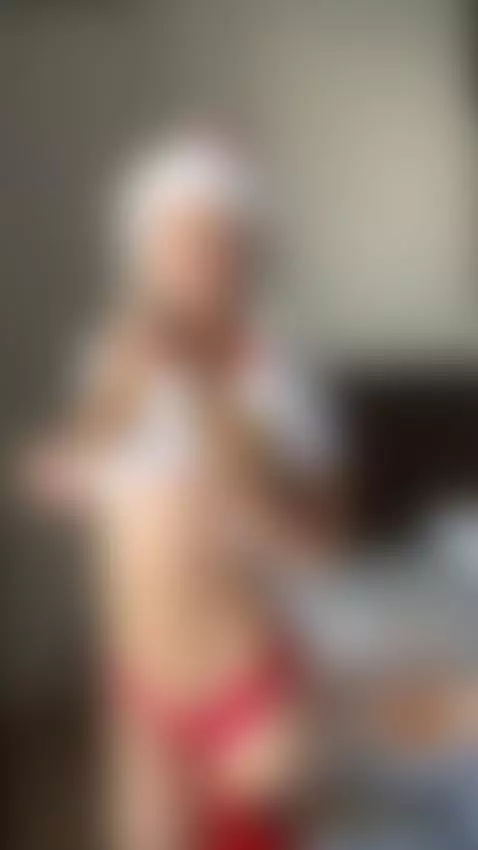 Lifting shirt, revealing bare tits and red thong. 🍆 by gingertee